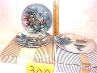 3 george collector plates (birds)