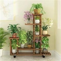 6 Tier Rolling Plant Stand Bonsai Shelf