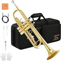 Eastar Bb Trumpet Set ETR-380  Golden  w/ Case