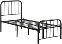 WHITE Full Metal Bed Frame  Steel Support  Easy As