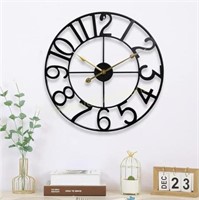 Evursua 24 Inch Metal Wall Clocks  Home Decor