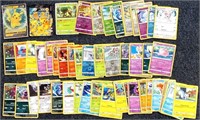 50+ Pokemon Cards with 2 Pikachu Cards & Japanese