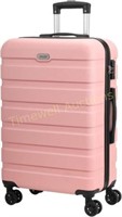 AnyZip 24 Inch Pink Hardside Suitcase
