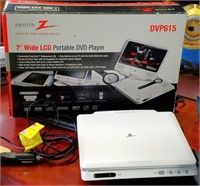Zenith 7" Wide LCD Portable DVD Player In Box