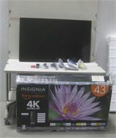New 43" Insignia 4K Ultra HD Television Powers On