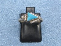 Sterling Silver Tested Turquoise Arrow Ring