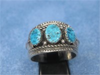Dine Begaye N/A Sterling Silver Turquoise Ring