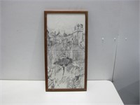Signed Hal Ashmead Pencil On Tissue Art See Info