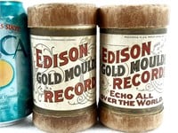 Cylindres cire 1900's EDISON GOLD MOULDED RECORDS