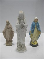 Three Religious Statues Tallest 16.5" See Info