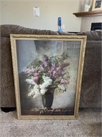 Marial Hupe Framed Print-Lilacs in a Vase