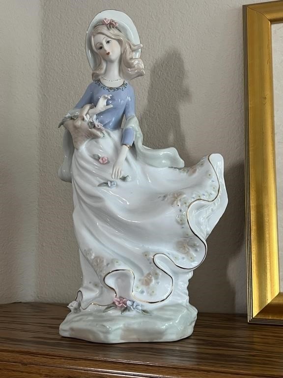Lady with Flowers Figurine