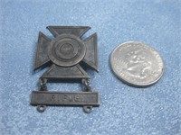 Vtg Sterling Silver US Military Rifle Medal Tested