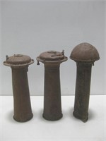 Three  Antique Electric Beep Beep Horns Untested