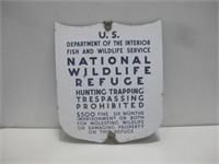 13"x 16" Porcelain U.S. Department Sign See Info