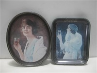 Two Coca-Cola Trays Largest 15"x 12.5"