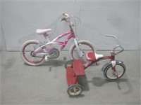 Hello Kitty Bike & Radio Flyer Tricycle See Info