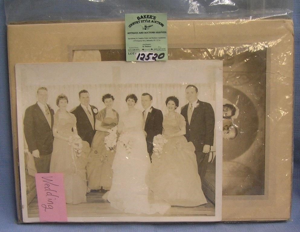 Group of vintage wedding photos