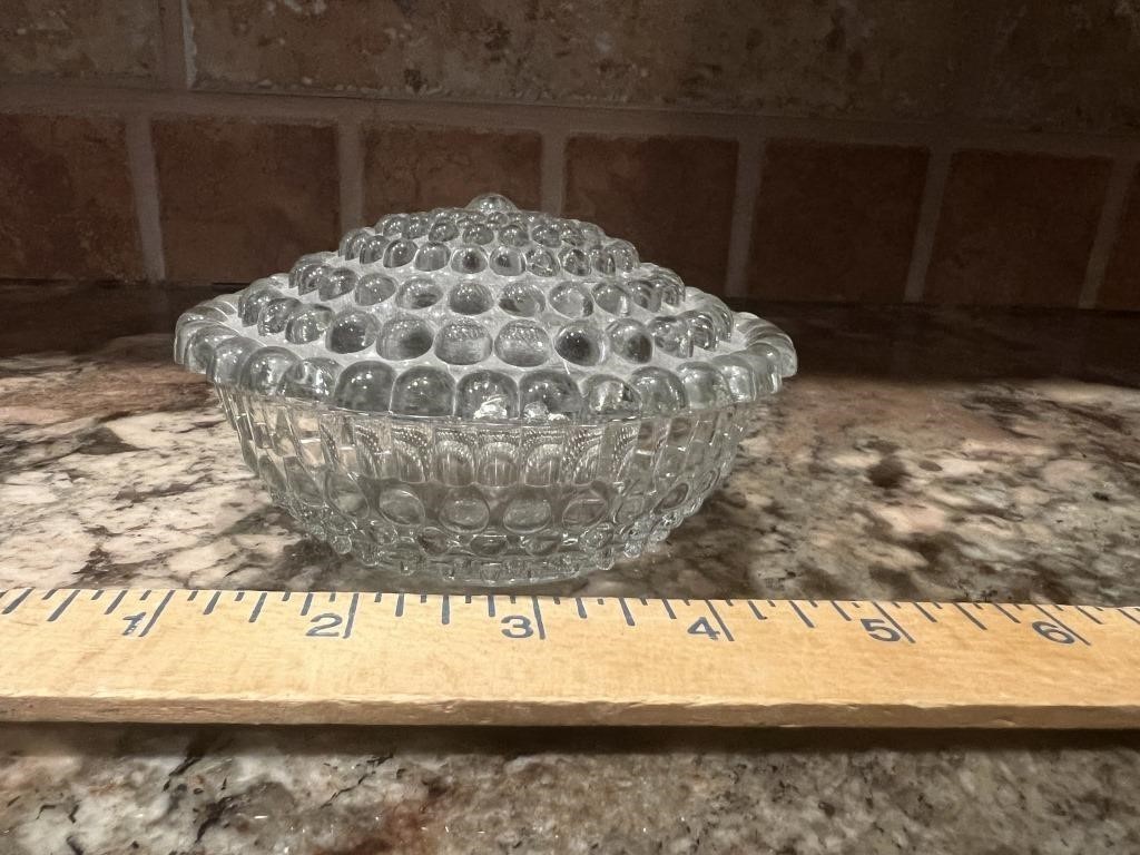 Glass Bubble Trinket Bowl with Lid