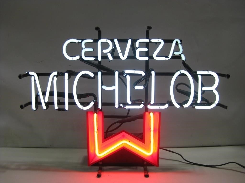 Cerveza Michelob Neon Sign 25”x14” Works