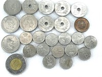 Collection de 24 pièces de monnaie du DANEMARK