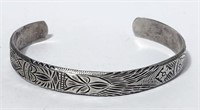 Open Bangle Bracelet Sterling Silver VTG