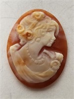 Carved Cameo from Gold Jewelry Antique VTG