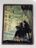 Victorian Silhouettes Hand Painted Man Women Pic G