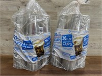 2-120 packs clear plastic cups 20 oz
