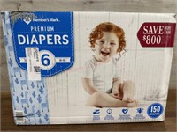 Members mark size 6 diapers 150 ct