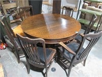 round dining table with 6 chairs