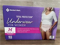 Members mark size medium protection underwear