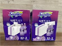 2 Swiffer wet jet refill packs