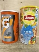76.5oz orange Gatorade powder & 9.8oz Lipton ice