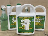 3-140 oz simple green cleaner & 2 spray bottles