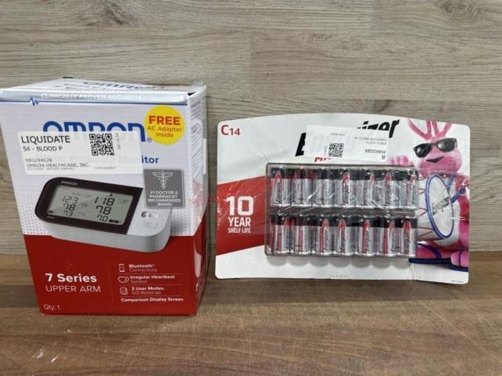 Blood pressure monitor and 14 c batteries