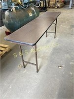 4- small folding tables    18" x 72" x 30" tall