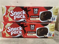 2-36 pack snack pack pudding cups