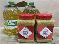 2-96oz canola oil & 2-48oz minced garlic