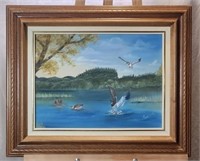 Oil Painting Mallard Ducks by Emma
