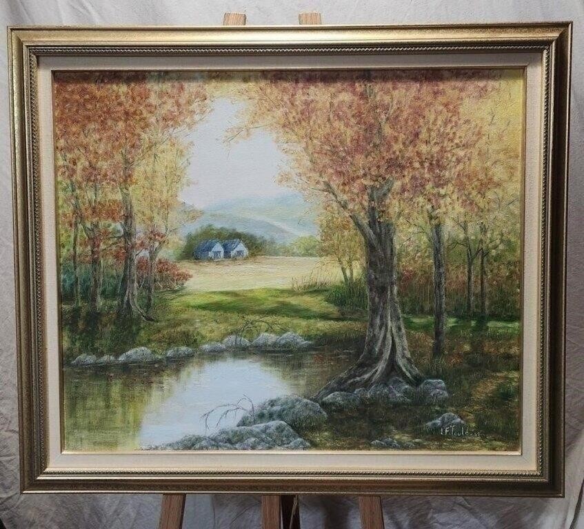 Oil Painting Autumn Country Side by Toulouse Signe