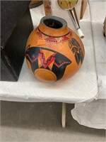 Indian Native American Signed Gourd Vase