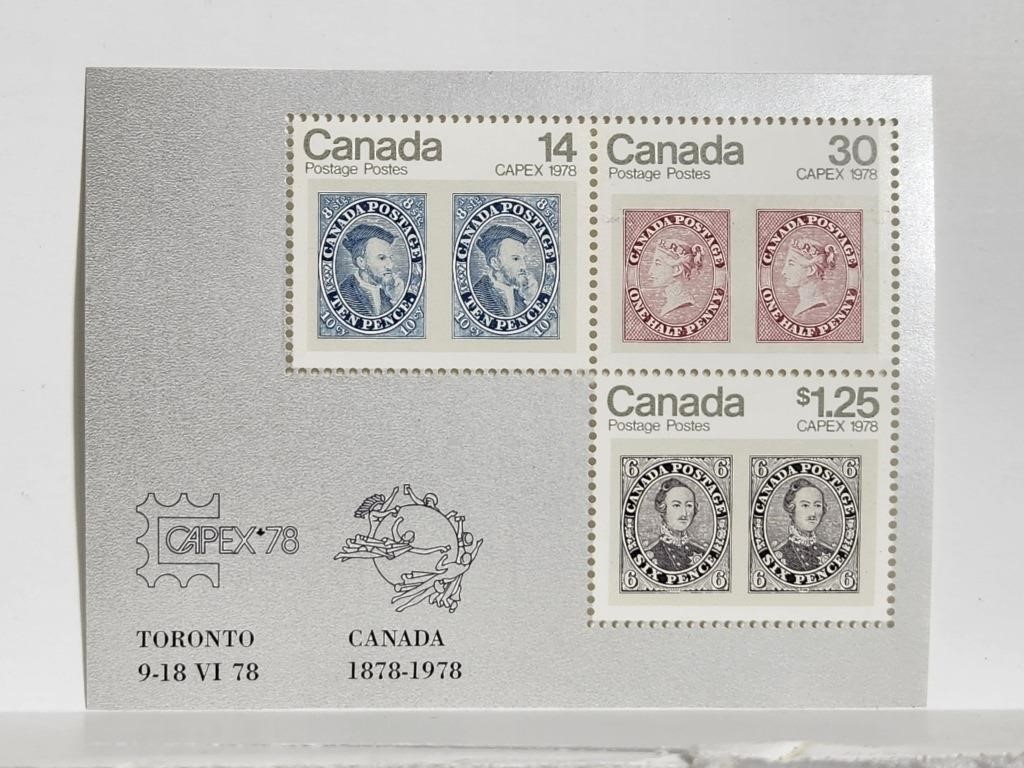 1978 Canada Mint Stamp Souvenir Sheet