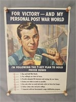 Authentic Owi War Bonds Poster