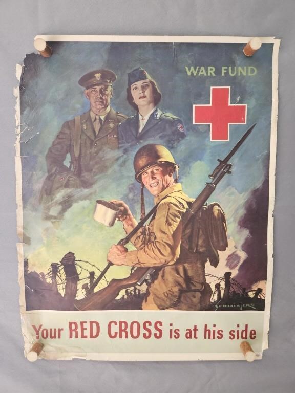 Authentic World War Ii Red Cross Poster