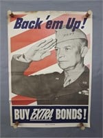 Authentic 1944 Us Government Buy Bonds Poster