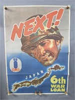 Authentic 1944 Us Government War Loan Poster