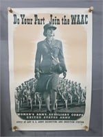 Authentic Join The Waac Recruiting Poster