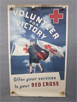 Authentic Red Cross Volunteer War Litho Poster