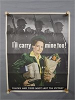 Authentic 1943 Us Gov't War Poster